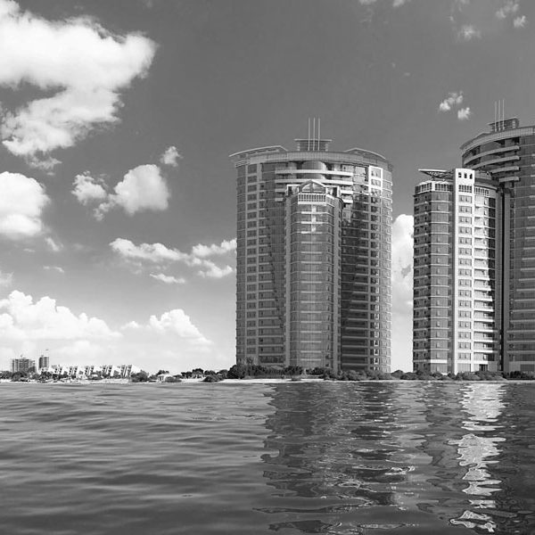 پروژه برج های دوقلوی کیش - شرکت مهندسی و مشاوره صنایع مبتکران گلدیران