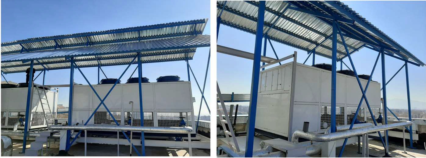 تأثیر سایهبان در بازدهی دستگاههای تهویه مطبوع - شرکت مهندسی و مشاوره صنایع مبتکران گلدیران